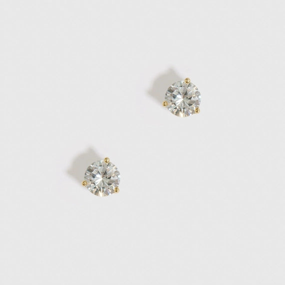 Round-Cut Solitaire Stud Earrings
