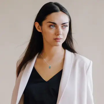 Natural Raw Ethiopian Opal Pendant Necklace in 925 Silver