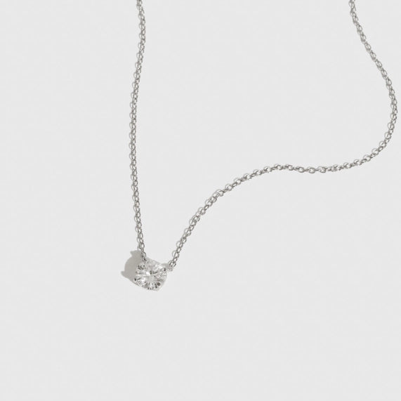 Round-Cut Solitaire Necklace